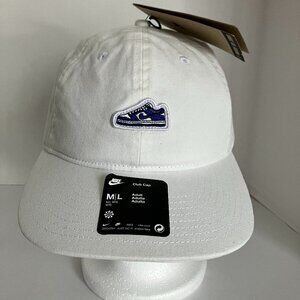 Nike Dunk Low Cap Hat Adjustable Strapback Size L/M White FN4404-100.  New W/Tag